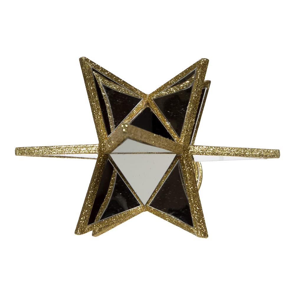 Kurt S. Adler 13.5-Inch Mirror Narrow Gold Star Tree Topper