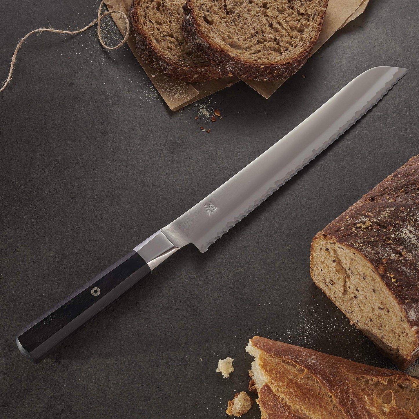 Miyabi Koh 9" Bread Knife, Black/Stainless Steel