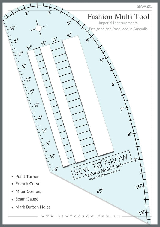 Sew to Grow Fashion Multi Tool Pattern, white