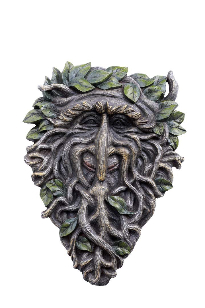 Pacific Giftware Greenman Face Resin Figurine Wall Plaque