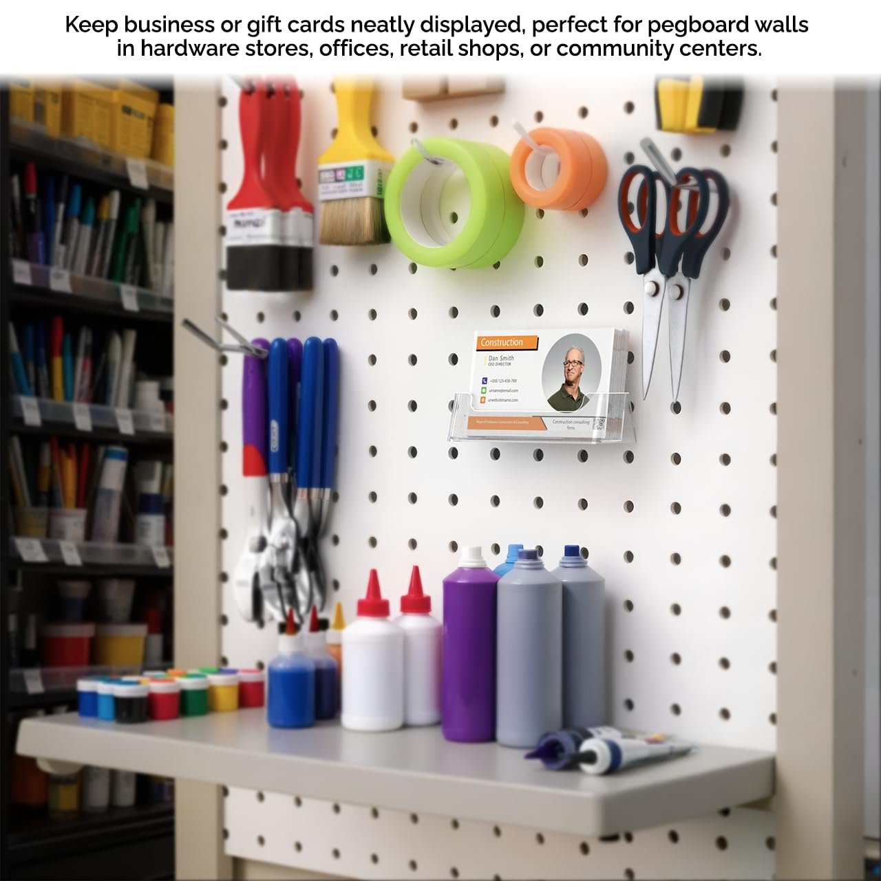 Marketing Holders Organizer Pegboard Display Caddy Business Card Brochure Holder
