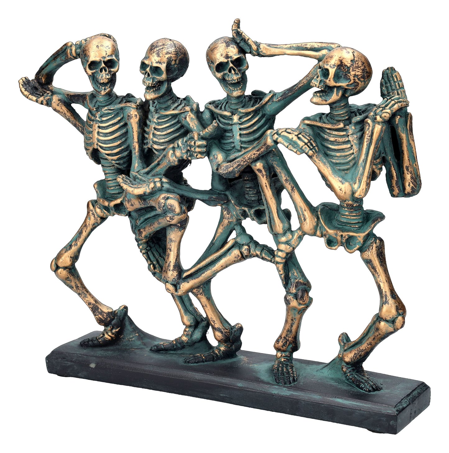 Pacific Giftware Dancing Skeleton Quartet Resin Collectible Figurine 8.15” Tall