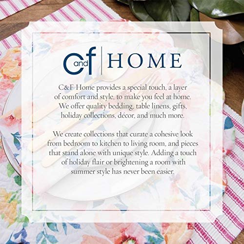 C&F Home Colonial Williamsburg Arcadia Red Cotton Quilted Table 14" X 51" Cotton Machine Washable Cotton Quilted Table Runner 14" x 51" RED
