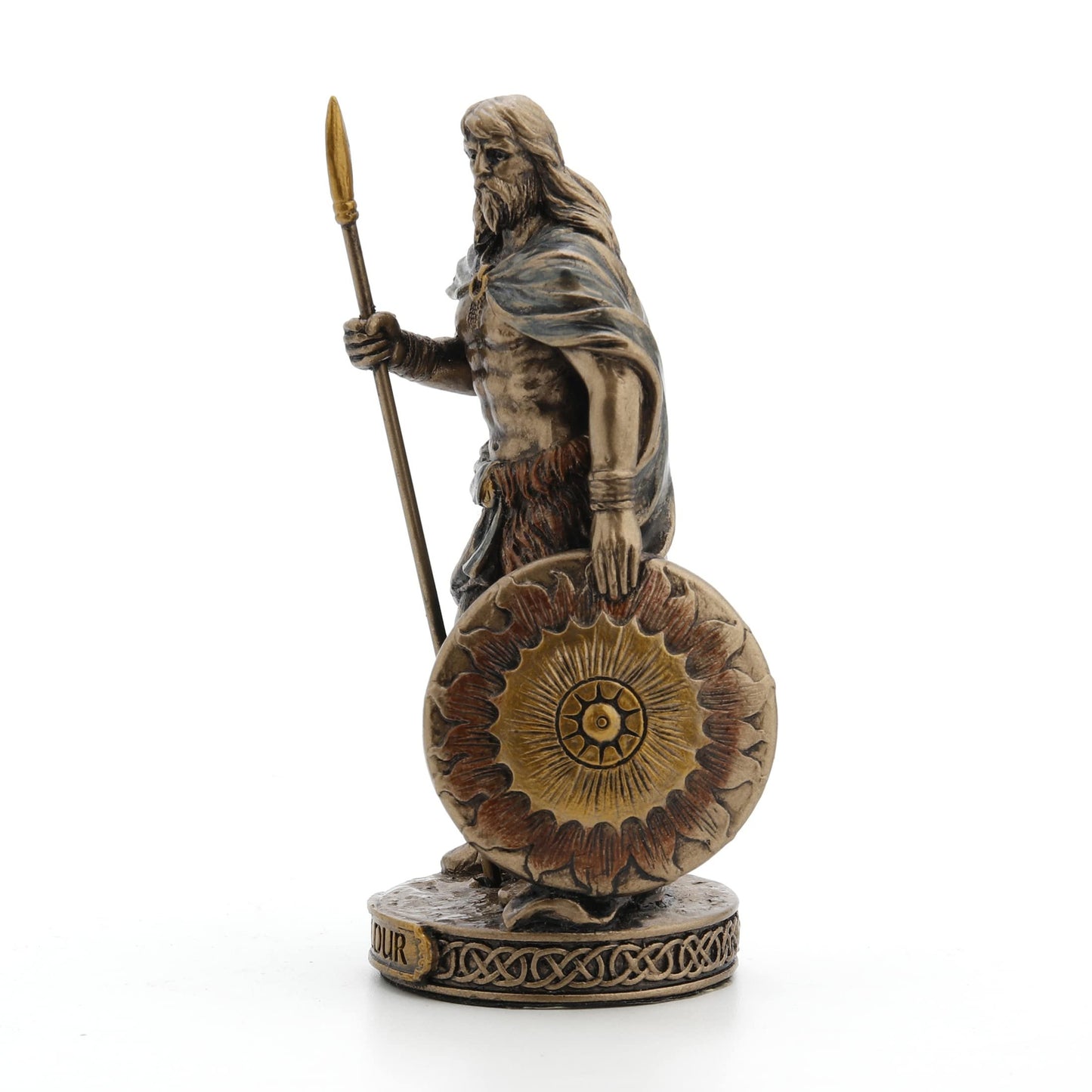 Veronese Design 3 3/8 Inch Baldur The Norse God of Sun Hand Painted Bronze Finish Polyresin Miniature Figurine