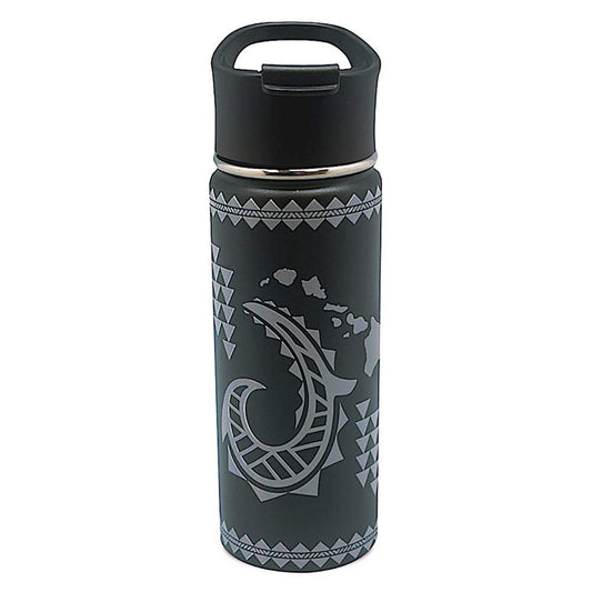 Welcome to the Islands Island Heritage Hawaii Style Insulated Flask Tumbler Tribal Hook Black 550ml 207.85in Stainless Steel Double Walled Vacuum Insulated Flask