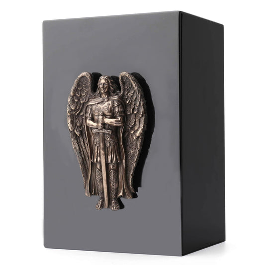 Veronese Design Archangel Saint Michael Ceremonial Metal Urn