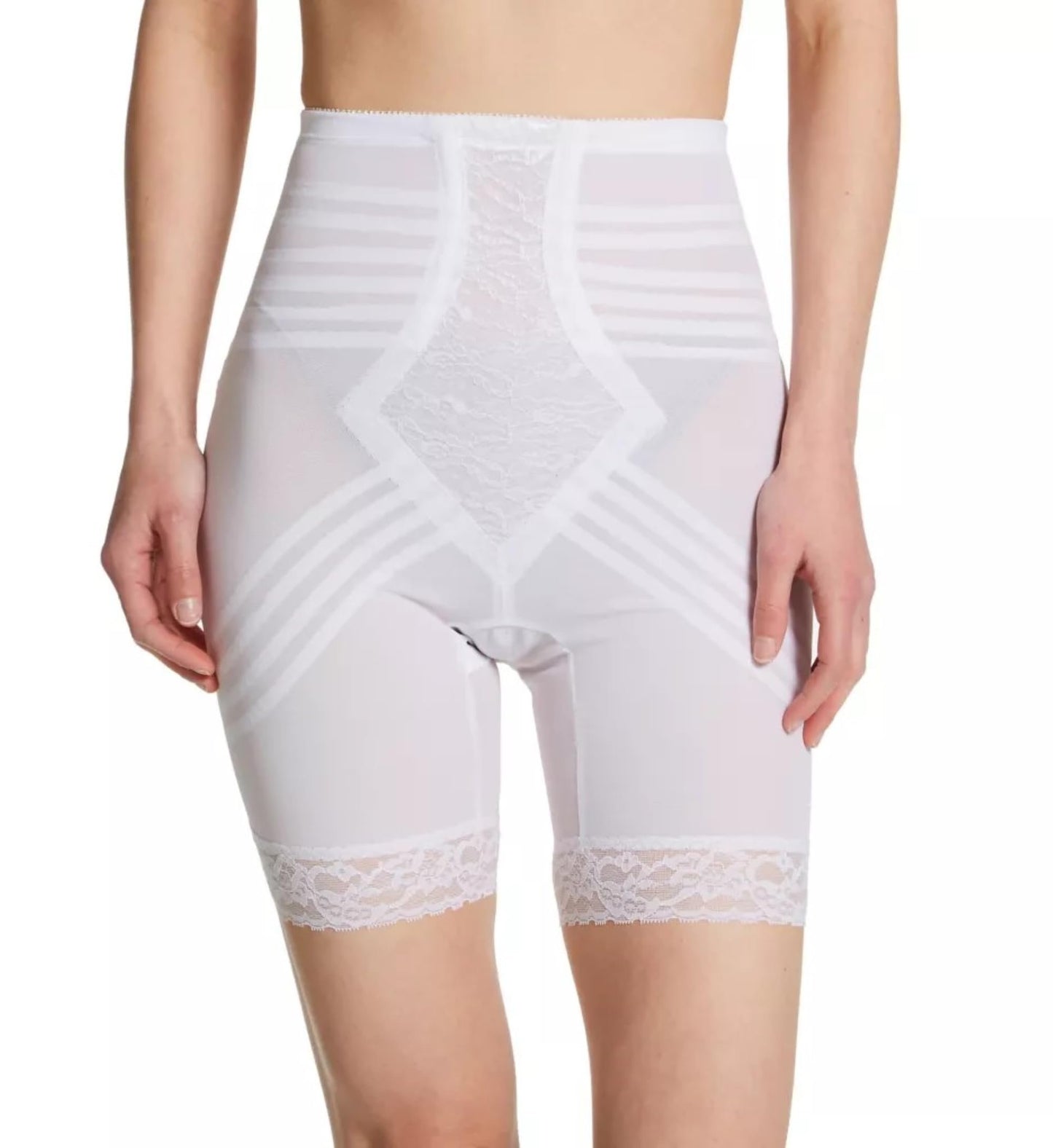 6209 High Waist Thigh Shaper | Size Sm - 15X | Made in USA | Flex Fit | No Top Roll | Firm - Extra Firm Tummy-Thigh Control