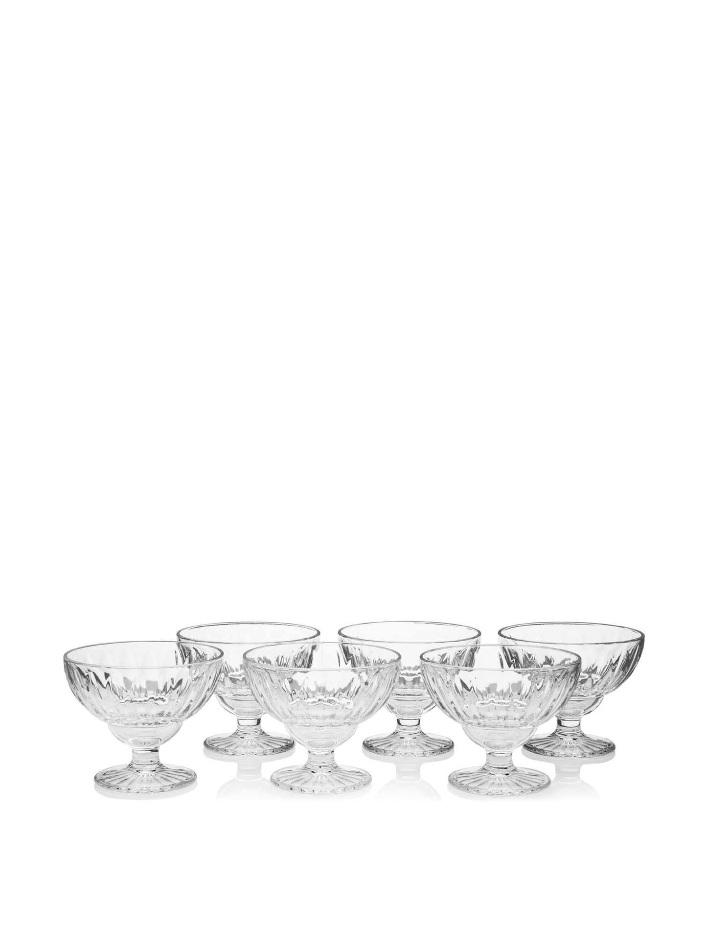 La Rochere Set Of 6, 13.50 oz. Classic "Elise" Footed Ice Cream Coupe,Clear
