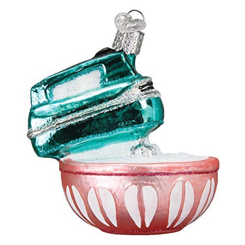 Old World Christmas Glass Blown Ornament Hand Mixer (32294)