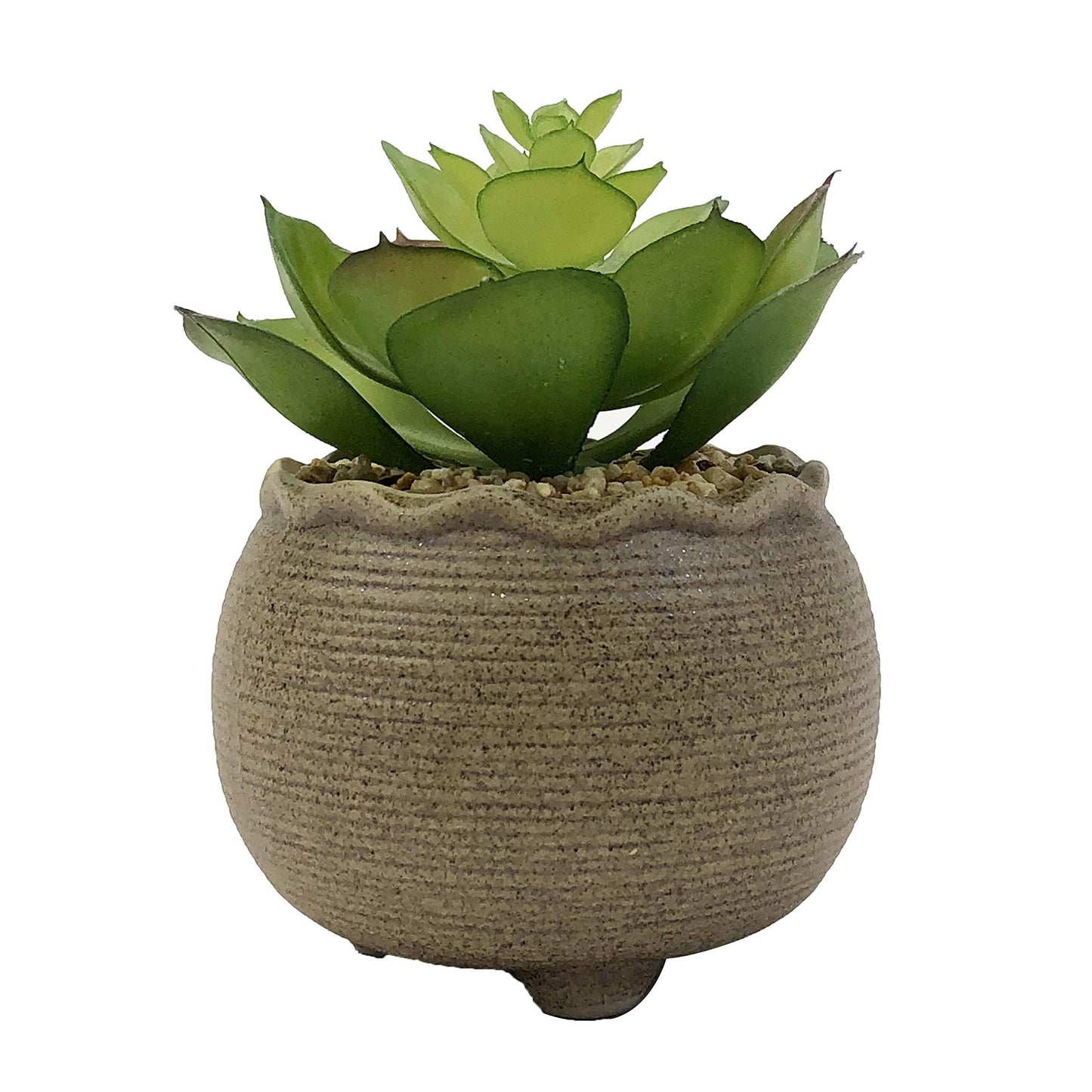 allgala Small Desktop Artificial Succulent Plant Indoor and Outdoor Indoor Fake Plants with Natural Clay Pot