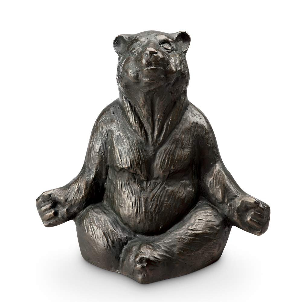 SPI Contented Yoga Bear Garden Sculpture