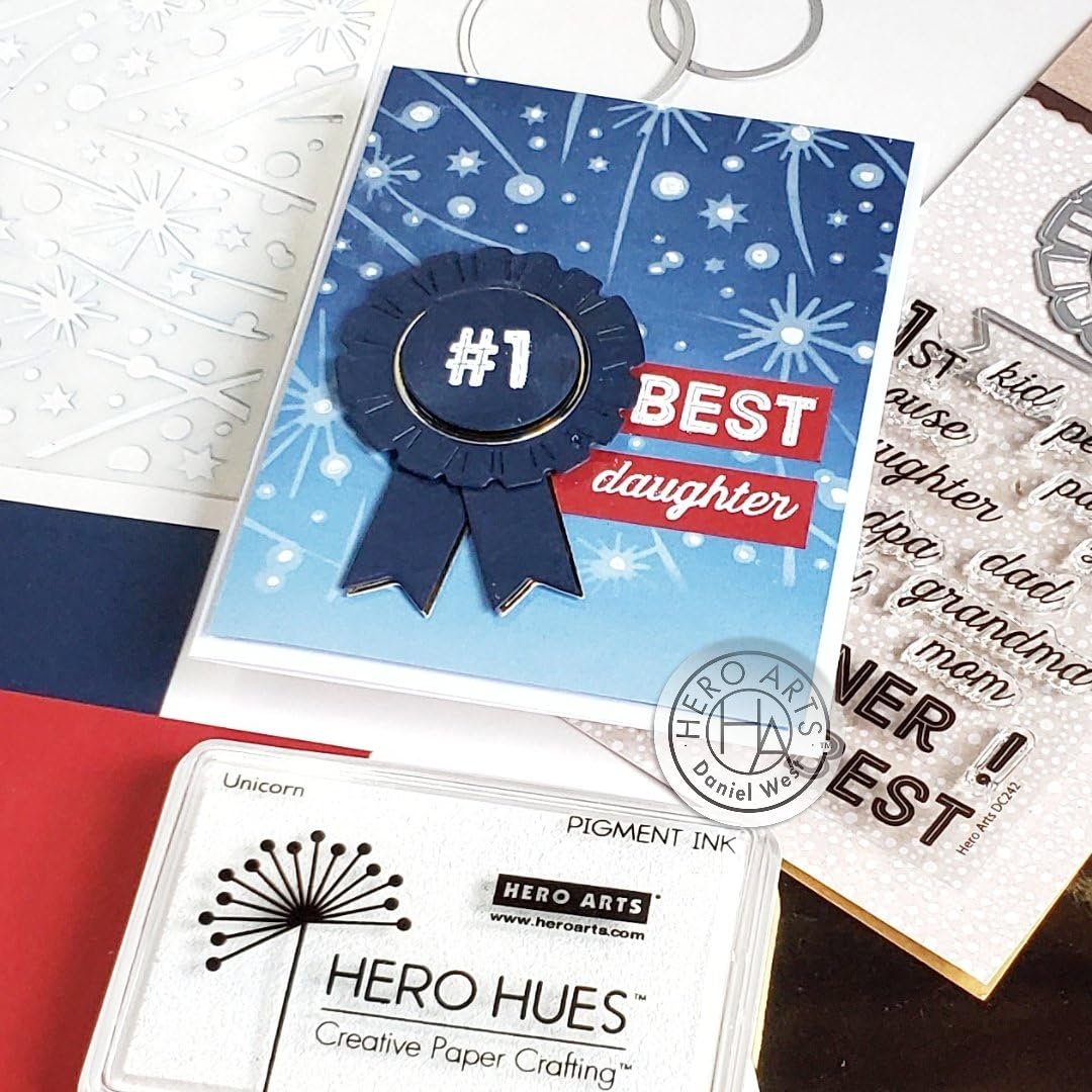 Hero Arts Unicorn White Ink Pad (AF249) and Reinker (NK026), Bundle of 2 Items