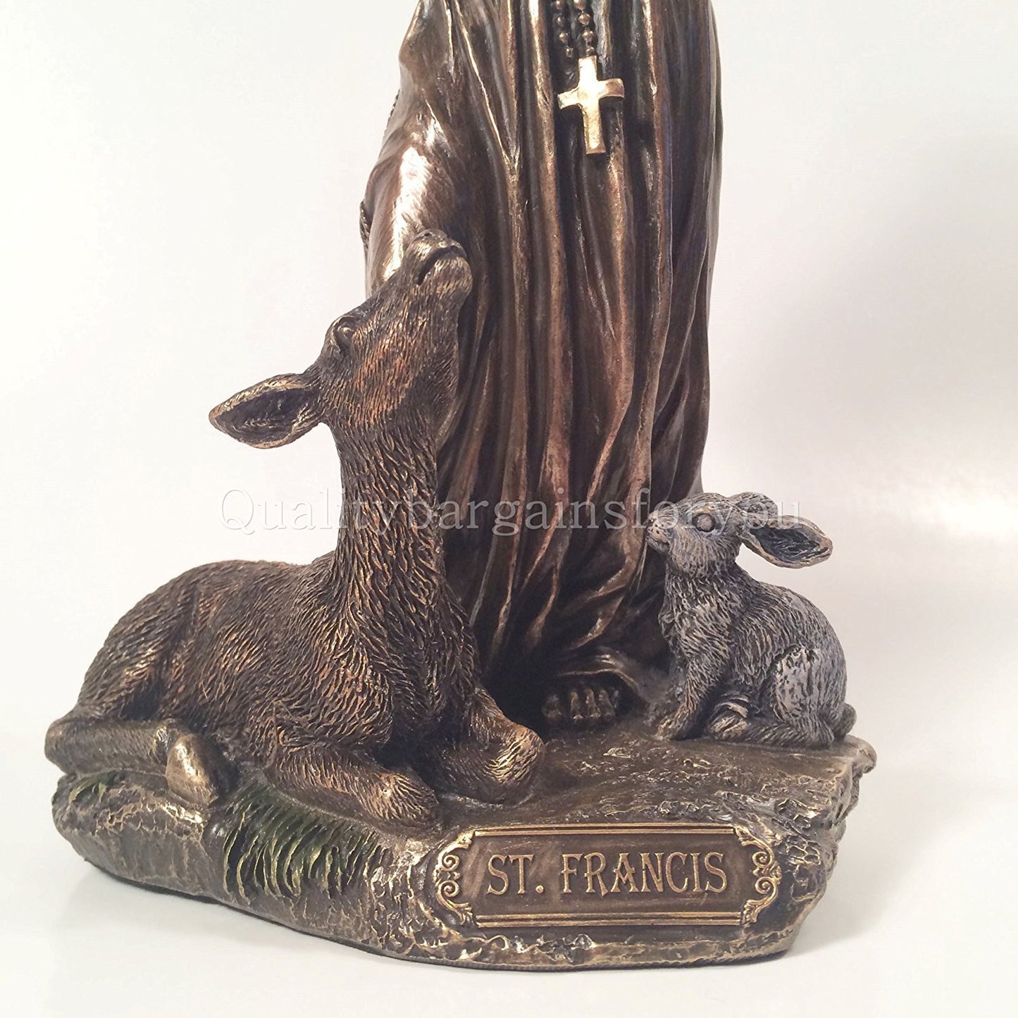 WU Saint Francis of Assisi Statue Sculpture (Cold Cast Bronze)