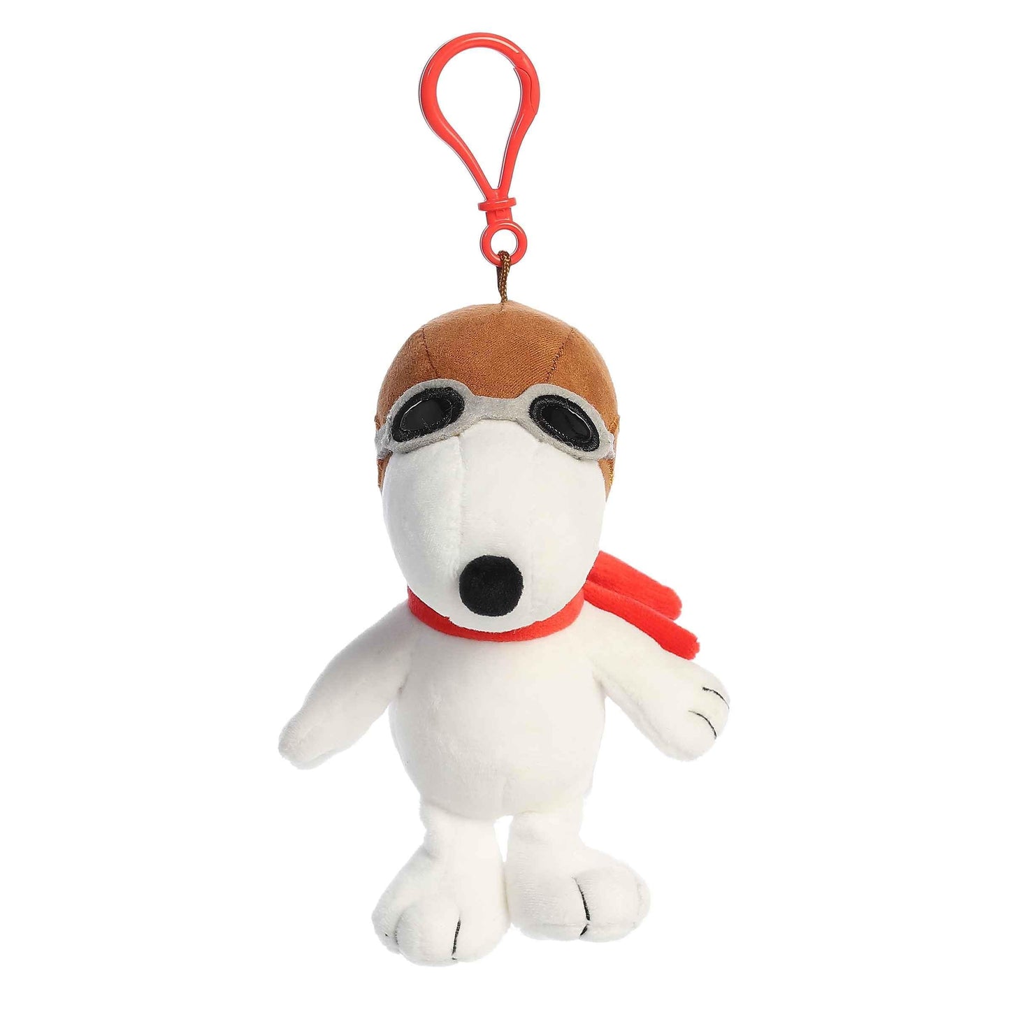 Aurora® Adorable Peanuts® Flying Ace Clip-On Stuffed Animal - Officially Licensed Toys for All Snoopy Fans - Nostalgic Gift for Adults and Birthday Celebrations - White 5 Inches