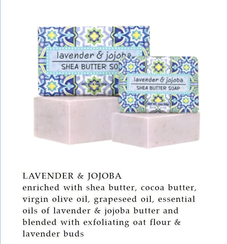 Greenwich Bay Trading Co., Lavender and Jojoba Shea Butter Soap, Set of 12 Bars, 2 Ounces Each