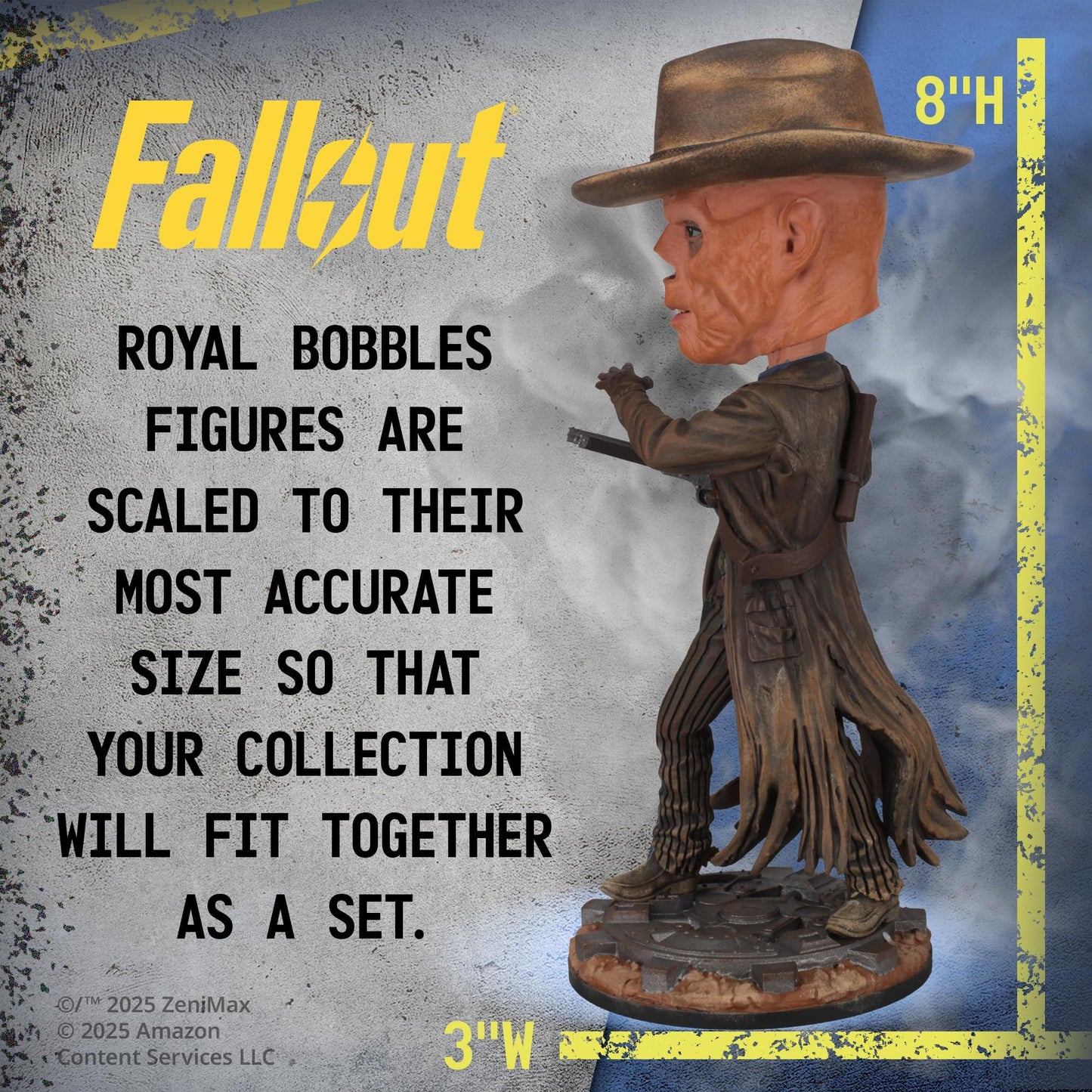 Royal Bobbles Fallout TV Series The Ghoul - 8” Inches Tall – Collectible Bobblehead Statue