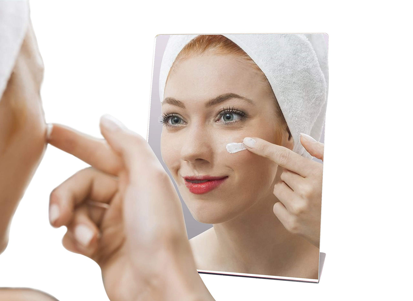 Marketing Holders Slanted Acrylic Mirror 8.5" x 11" Table or Counter Slant Back for Easy Viewing Vanity Make Up Shop or Salons Safer Than Glass