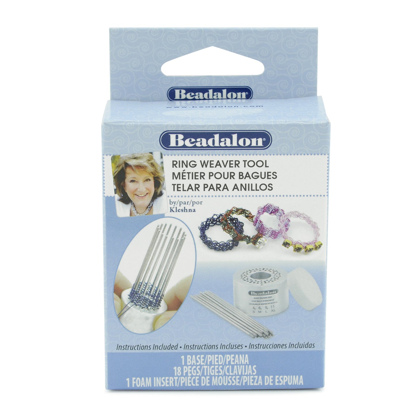 Beadalon 228S-310 Ring Weaver Tool, by Kleshna Handel, 1 Aluminum Ring Weaver Tool