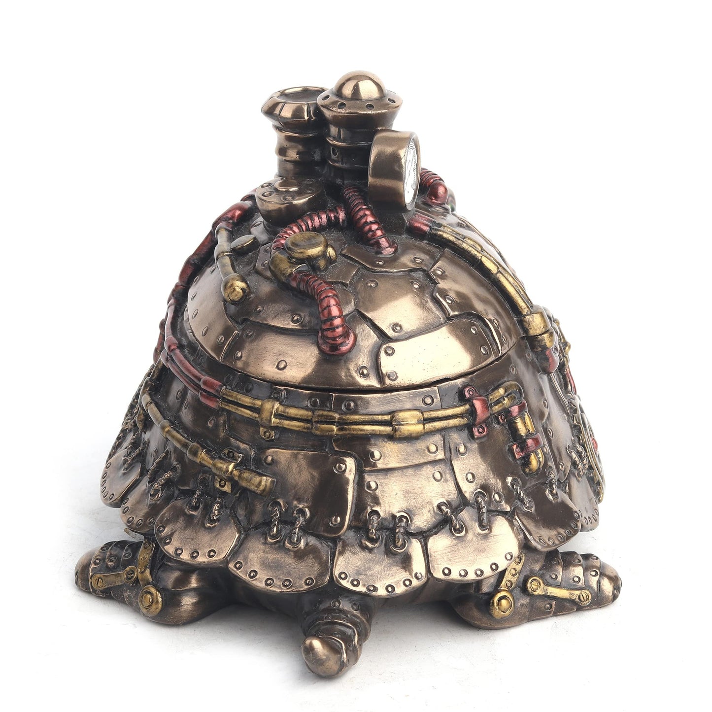 Veronese Design Amazingly Detailed Steampunk Tortoise Trinket Box