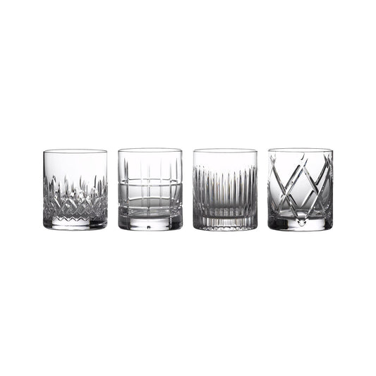 Waterford Short Stories Double Old Fashioned, Set of 4 Mixed