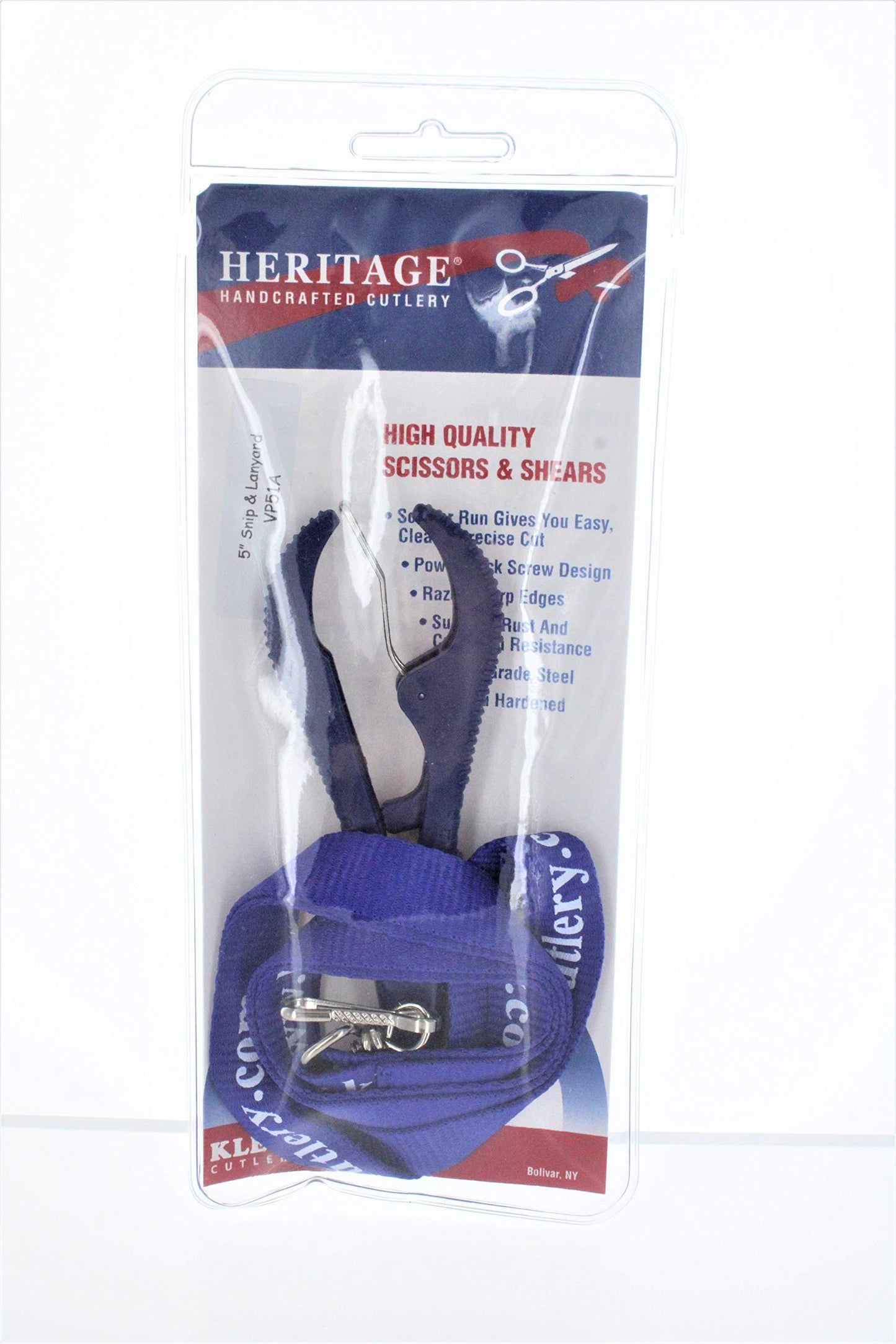Heritage 5 Inch Snip with Lanyard - Blue Handle