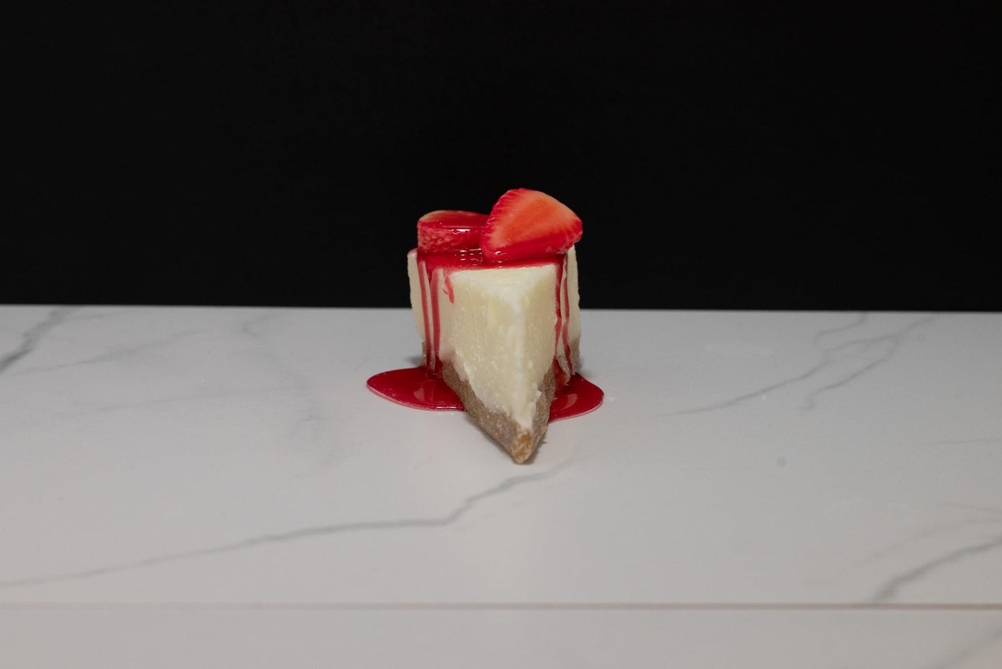 Fake Slice Of Cheesecake with Strawberries