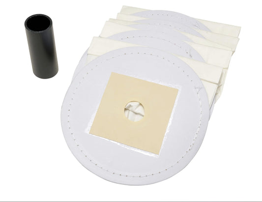 MetroVac DV-5PBA Disposable Bags w/Adaptor Tube - Replacement Bag for DV3, VNB - Long-Lasting, Convenient & Sanitary Vacuum Cleaner Dust Bag