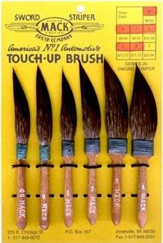 Mack Sword Striper Pinstriping Brush 20 Series Set of 6