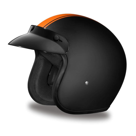 Daytona Helmets 3/4 Shell Open Face Motorcycle Helmet - DOT Approved, Lightweight & Comfortable, Vintage Design for Scooter, Cruiser & Street Bikes - Adjustable Fit, Enhanced Ventilation & Clear Visor
