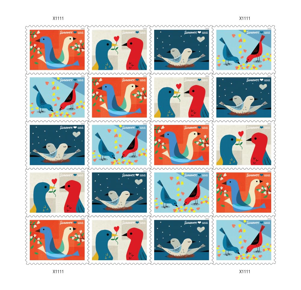 Love 2026 (Sheet of 20) Wedding First-Class Mail Forever Postage Stamps