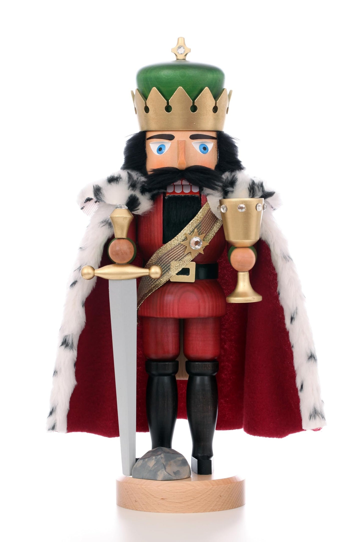 Christian Ulbricht Nutcracker - King Arthur lasiert - 40 cm / 15.7 inch