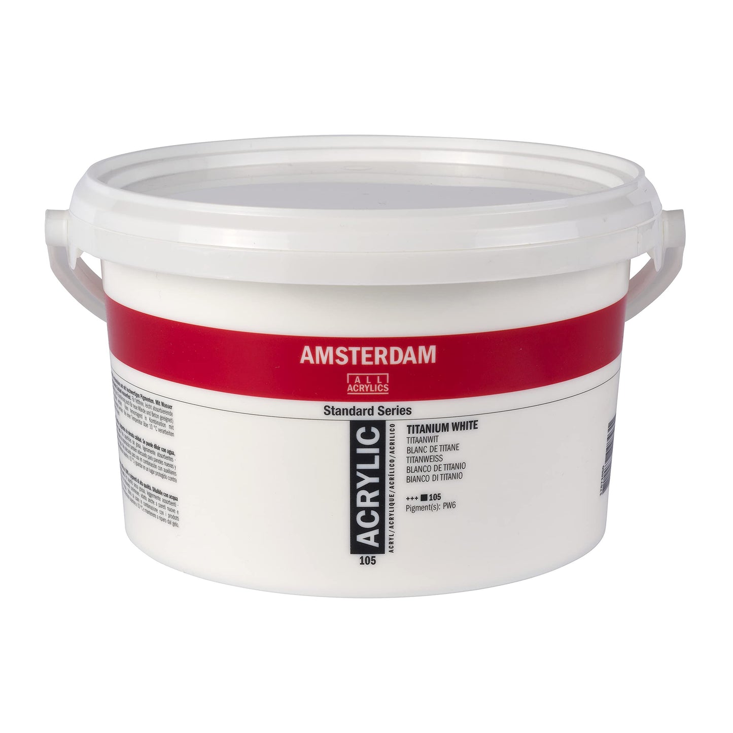 Amsterdam Standard Series Acrylic Bucket 2500ml Titanium White 105 (17671050)