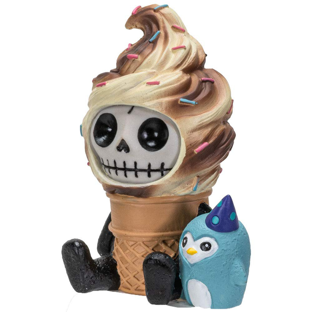 Furrybones Summit Collection Softo Figurine Decorative Signature Skeleton Ice Cream Cone Costume 3 Inch Tall Collectible Statue