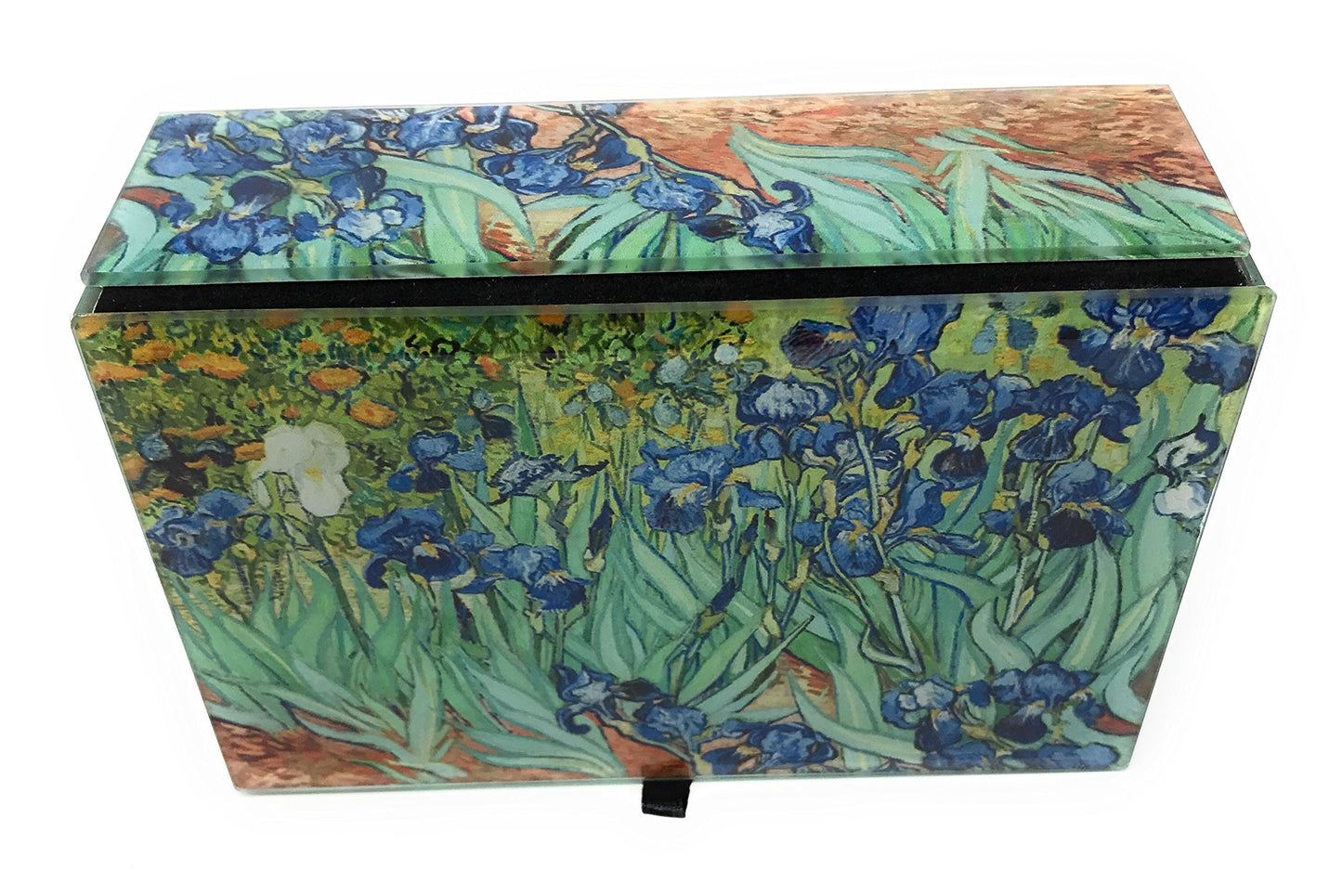 Vincent Van Gogh Glass Jewelry Keepsake Box (Iris)