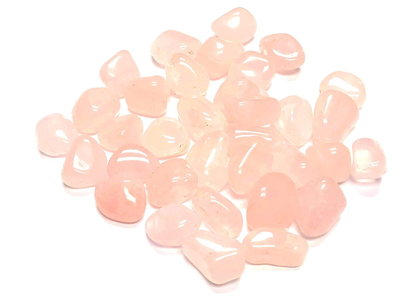 Zentron Crystal Collection Tumbled Rose Quartz Stones Lot Large 1" Pieces (1/2 Pound)