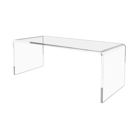 Marketing Holders Clear Acrylic Riser Display Stand 11" Wide x 4.5" Deep Merchandising Showcase Pedestal Retail Stores and Boutiques Throne Counter Small Figurines and Products Platform