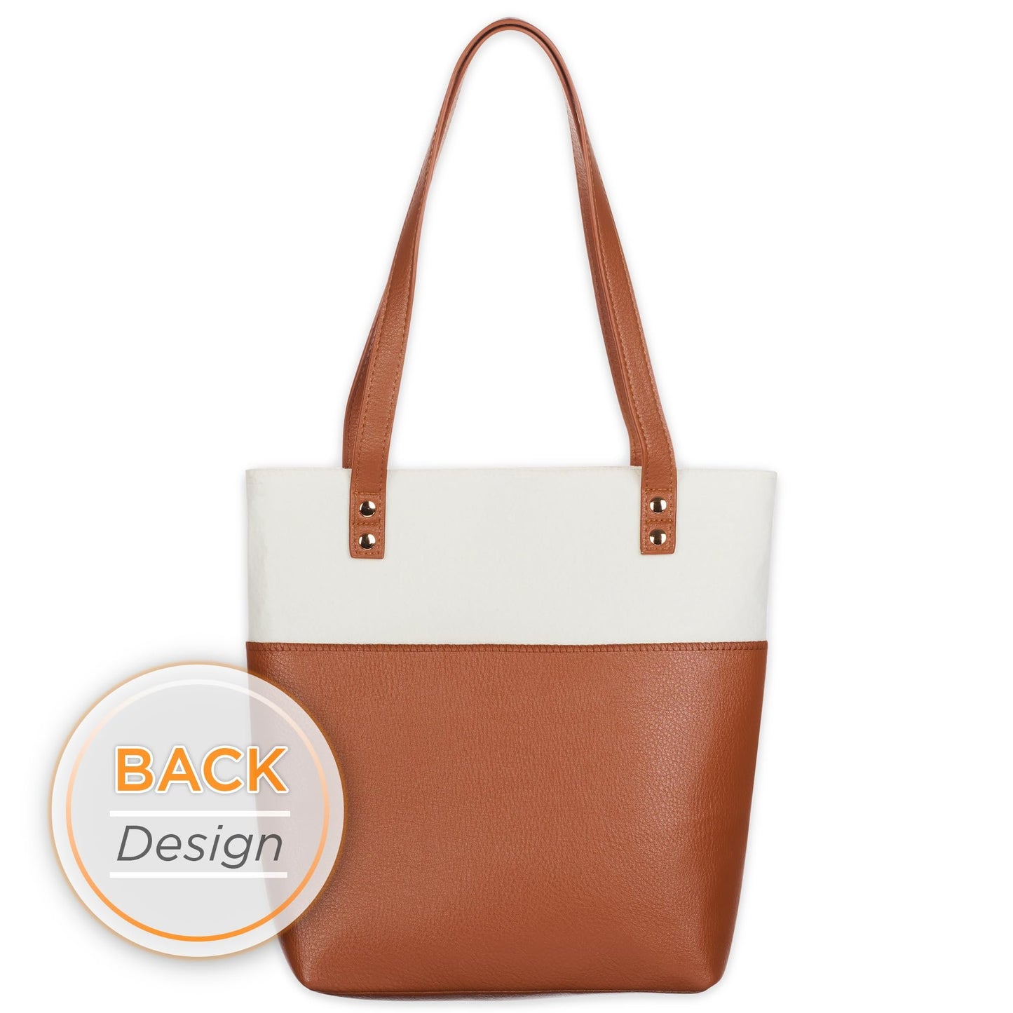 Christian Art Gifts Felt and Faux Leather Fashion Bible Cover Tote Bag with Inspirational Scripture, One Size