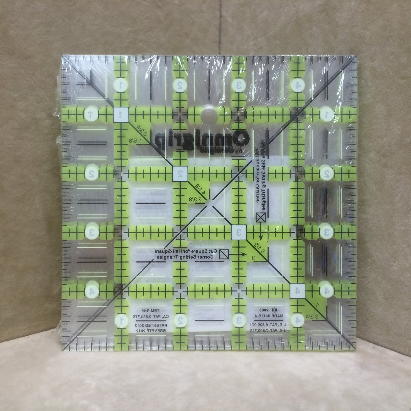 Omnigrid 5 in X 5 in The Non-Slip Quilter's Ruler (pack of 3)3