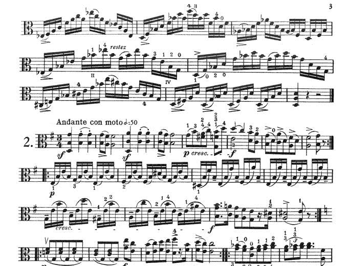 41 Caprices, Opus 22 for Viola by Bartolemeo Campagnoli: (William Primrose) [Sheet music]