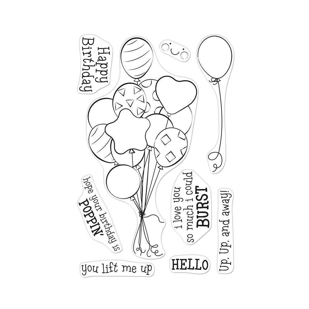 Hero Arts CM547 Bunch of Balloons Clear Stamp Set