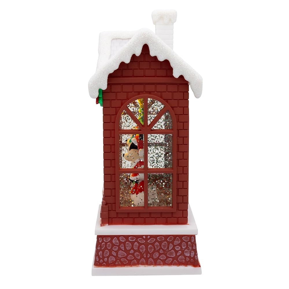 Disney Kurt Adler 7.5-inch Battery Operated Light-Up Mickey Santa Lantern