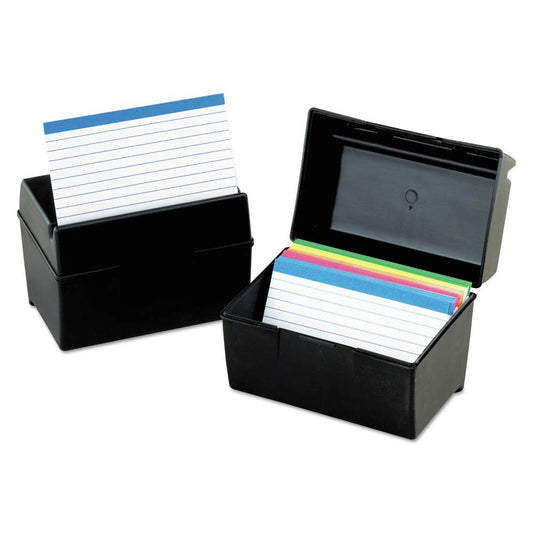 OXFORD PLASTIC INDEX CARD BOX 5X8