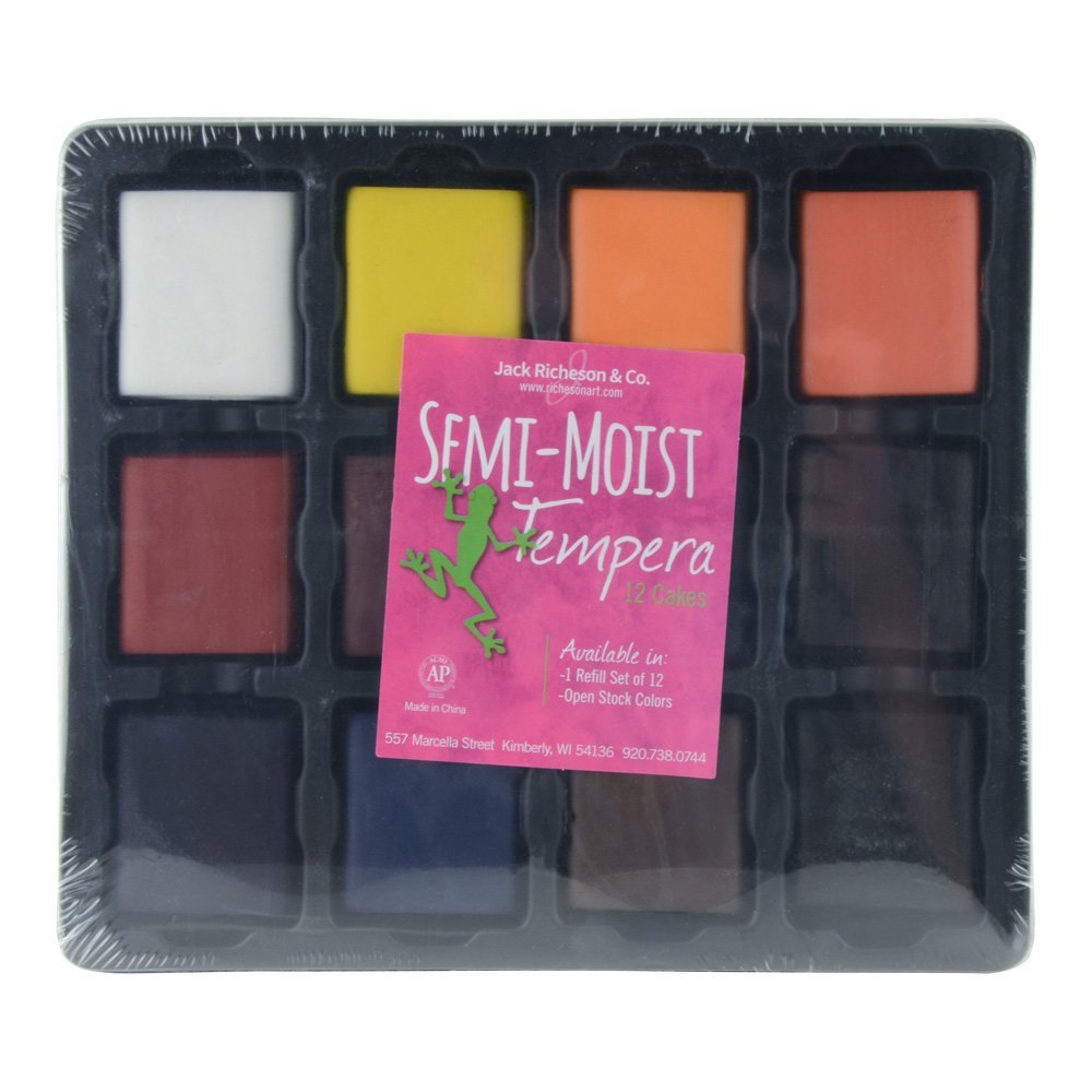 Semi-Moist Tempera Sets Set/12 / Large / Cakes in Black Tray