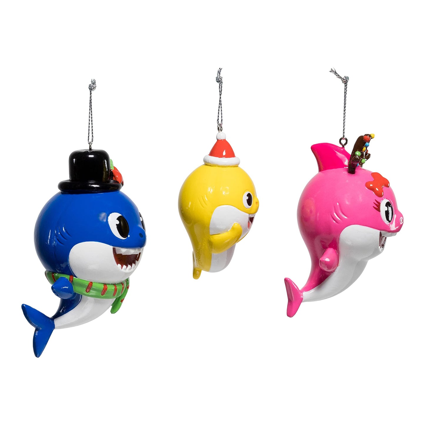 Baby Shark™ Santa Family Ornaments, 3-Piece Set