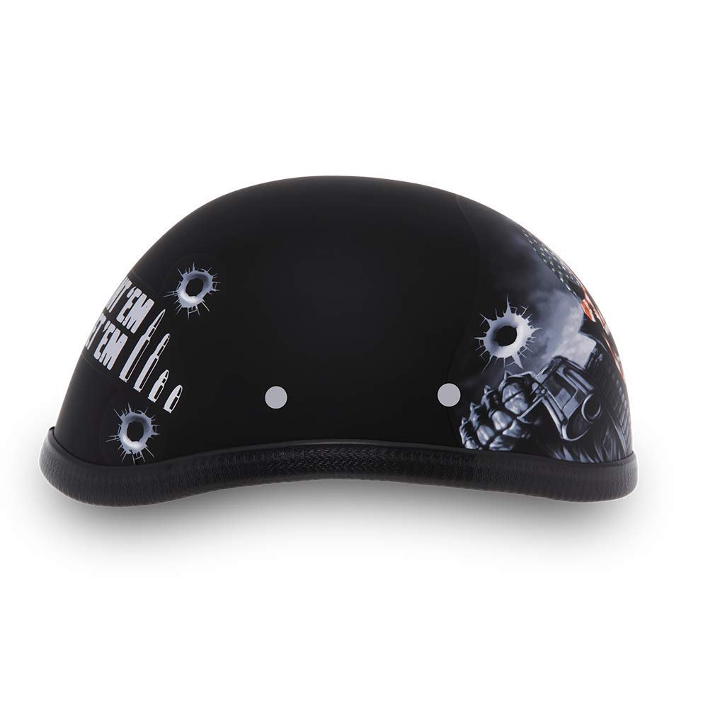 Daytona Helmets Graphics Bicycle Helmets for Men - Novelty Half Helmet with Breathable Liner - Retro Skull Cap – Eagle Headgear with Head Wrap
