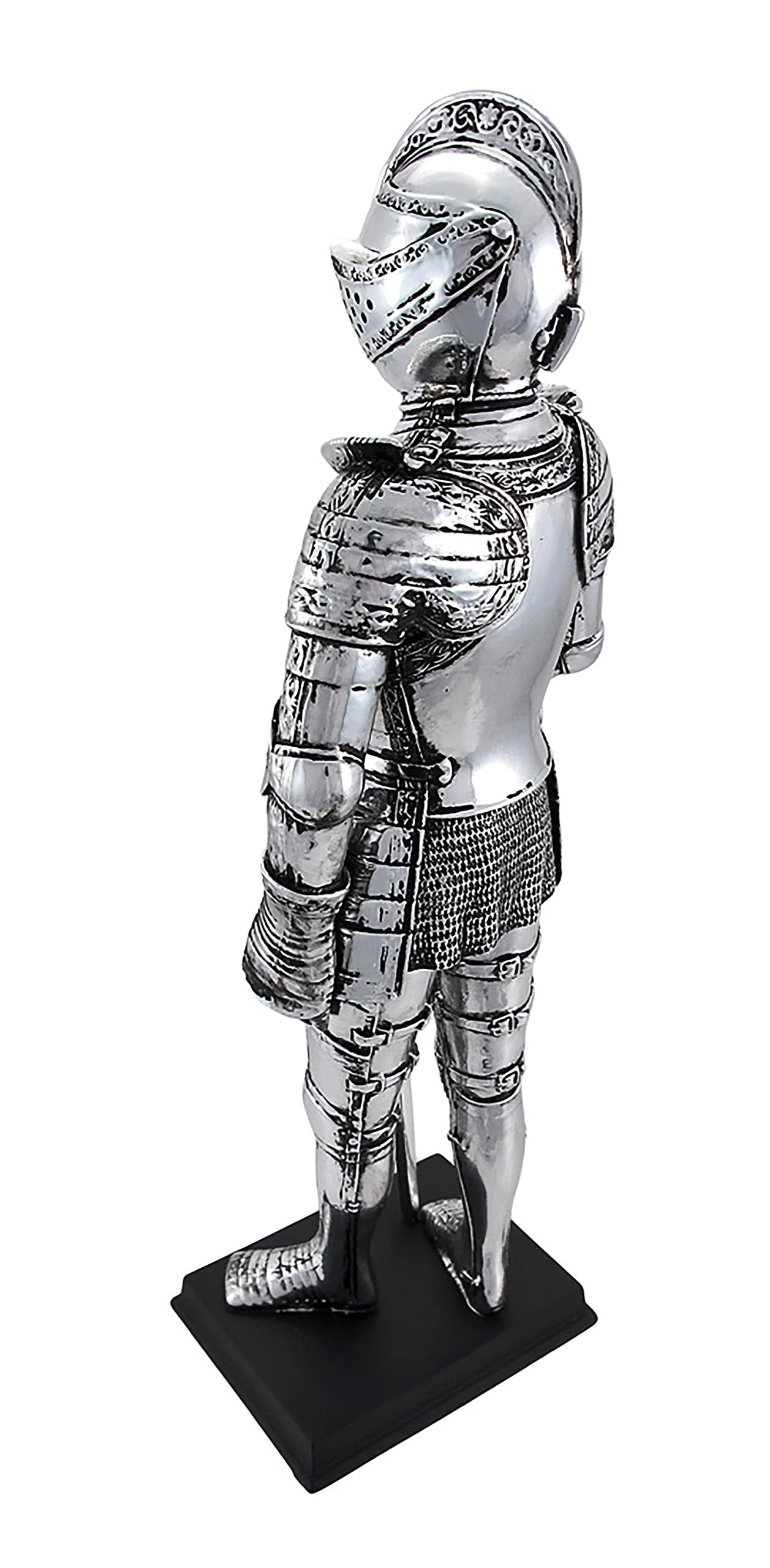 Veronese Design Silver Finish Medieval Knight in Armor Statue Figure Armour