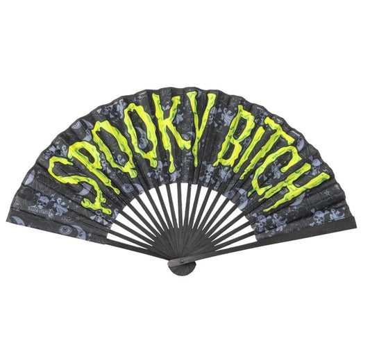 kreepsville 666 Spooky Bitch Gothic Folding Hand Fan