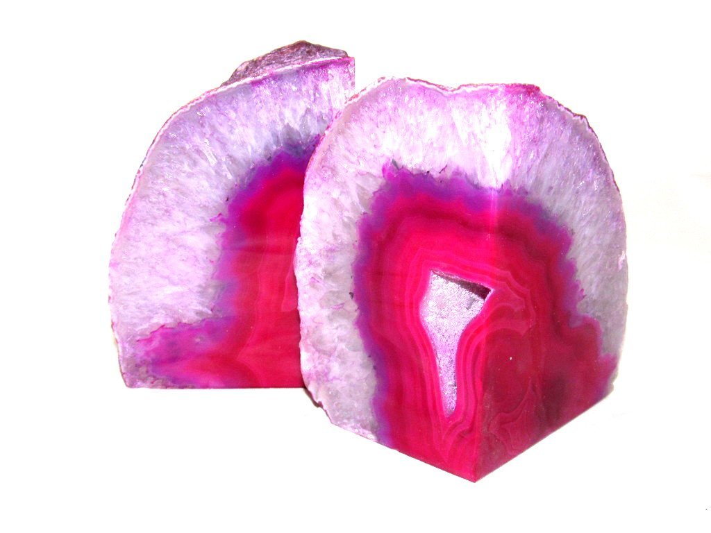 Zentron Crystal Collection Large Pair of Polished Agate Bookends