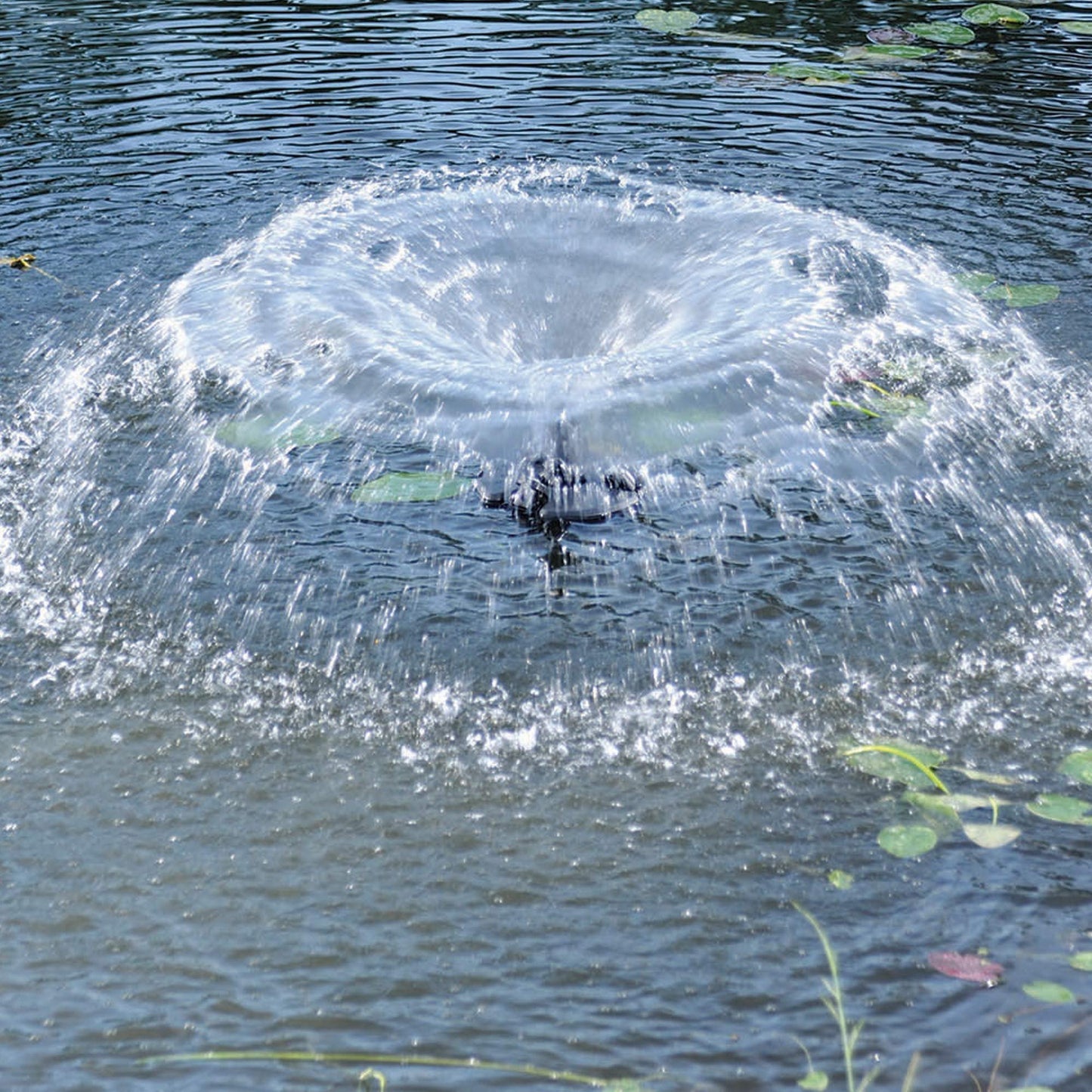 OASE 45383 1/4 Hp Floating Fountain with Lights, Black