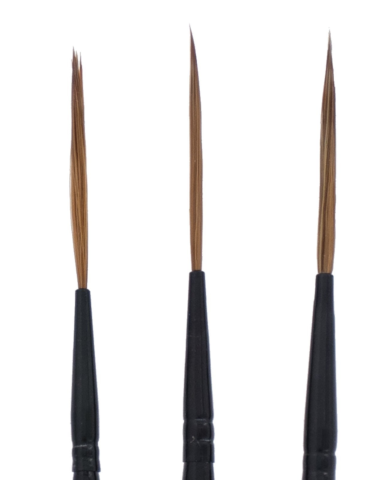 Andrew Mack Brush AMVD-MS-Set Von Dago Mini Saber Set of 3 Pinstriping Brushes Sizes 00-1